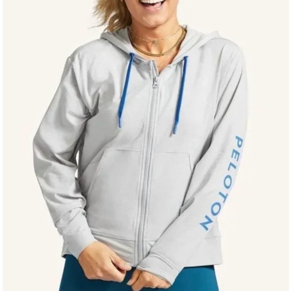 Peloton Tops - Peloton Dreamblend Full Zip Hoodie Lightweight Sweatshirt, Gray